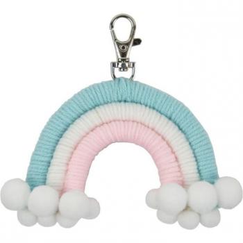 Pendentif arc-en-ciel en tissage