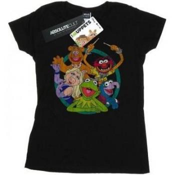 T-shirt noir Disney Les Muppets pour dames en coton