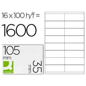Assortiment Q-CONNECT Plaklabels 1600 stuks