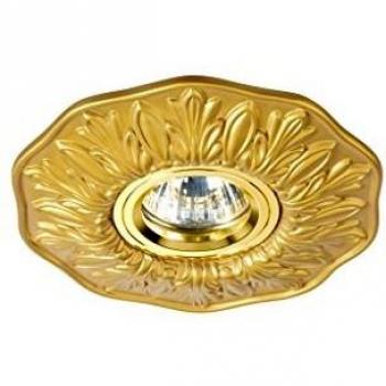 Polka 1 Light Recessed Spotlight Brass GU10