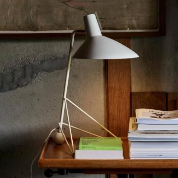 Lampada da tavolo a treppiede HM9, bianco opaco, altezza 45 cm