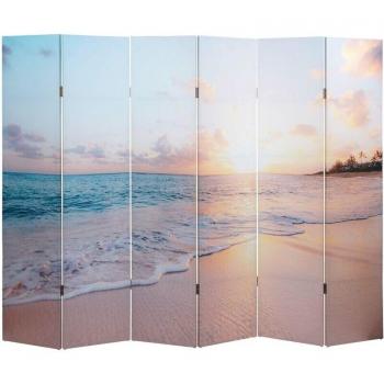 Paravento Divisore HHG 843 – Oceano Multicolor 6 Pannelli, Dimensioni 244x180 cm