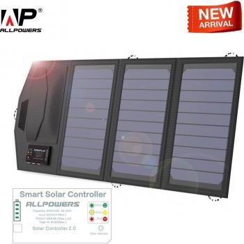 Panel Solar Portátil ALLPOWERS 15W 5V Dual USB