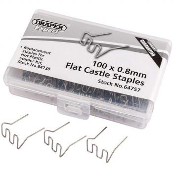 Draper Heavy Duty 0.8mm Flat Castle Staples