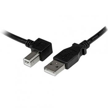 Cable adaptador USB 1m para impresora acodado en ángulo izquierdo