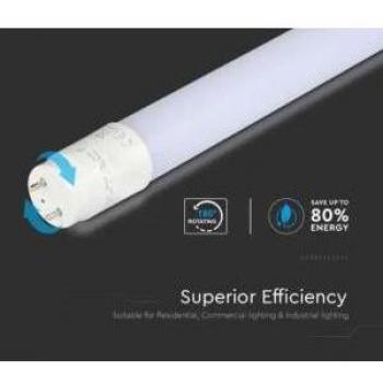 V-TAC PRO Tubo LED Chip Samsung T8 9W G13 60cm in Nanoplastica Ruotabile 6500K