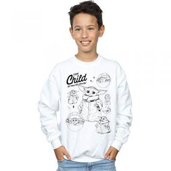 Star Wars Boys The Mandalorian Sweatshirt White 12-13 Years