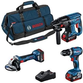 BOSCH GSB 18V-45, GBH 18V-21, GWS 18V-7 ensemble d'outils professionnels