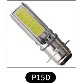 Bombilla de faro LED H4 BA20D P15D COB 12V, alta luminosidad, para vehículos y motocicletas, 1 unidad