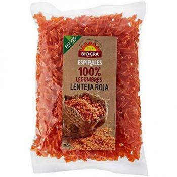 Espiral de lentejas rojas Biogra BIO, 250 g