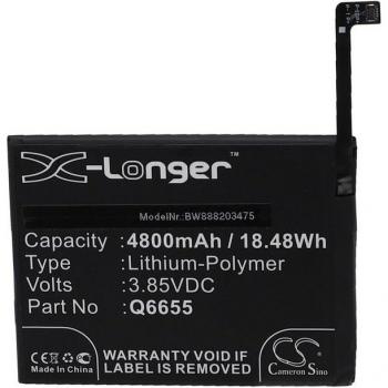 Batteria Elite VHBW HTC Q6655 4800 mAh 3,85 V Li‑poly