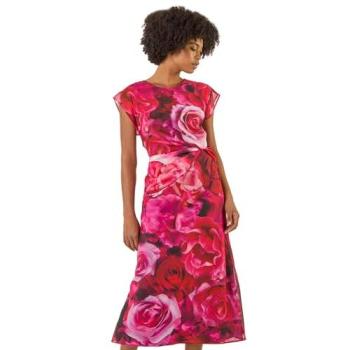 Roman Roman Blumenmuster Kleid mit Dreh-Detail