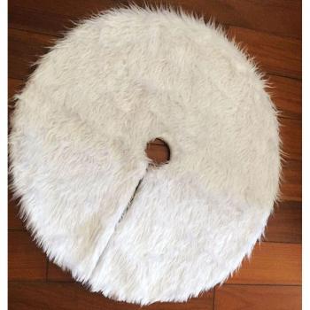 Jupe d'arbre de Noël en peluche douce flocon de neige