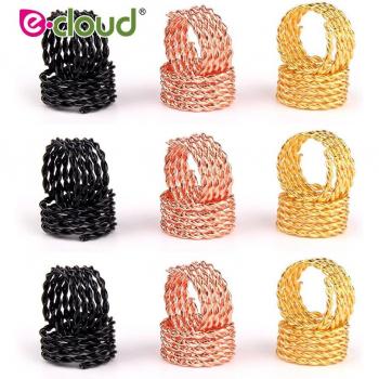 Copper Dreadlocks Coil Hair Cuffs, 11mm, 50-200pcs