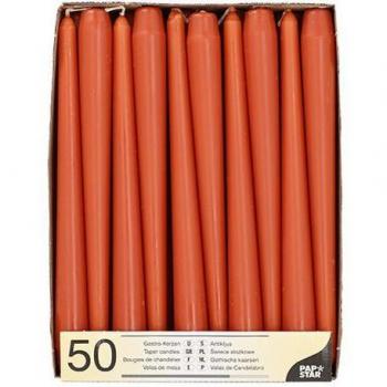Bougies Coniques Papstar – Ensemble de 50, 2,2 cm d’Ø, rouille 25 cm