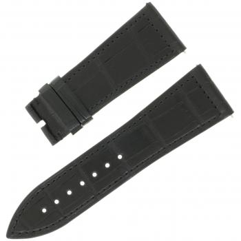 Bracciale in pelle di coccodrillo nera liscia per orologio Franck Muller taglia 23-18,5 mm