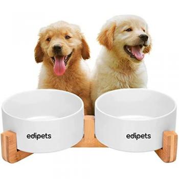 Comedero Doble de Cerámica para Perros y Gatos Edipets