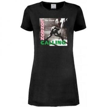Amplified The Clash T-Shirt-Kleid für Damen L Kohle
