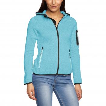 Damen-Fleecejacke CMP Ocean-Anice – Kapuzenmodell, Größe 40