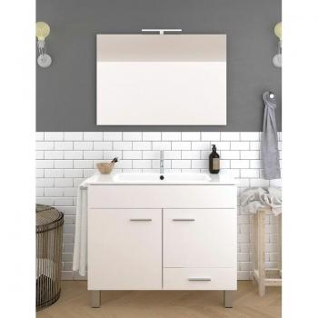 Mobili di Bagno Samos 100x45cm – 2 Ante & Specchio
