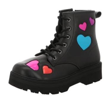 Metallic Heart Black Skechers Girls Gravlen Hi – 12.5