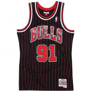 Jersey Bulls Rodman Negro Mitchell & Ness