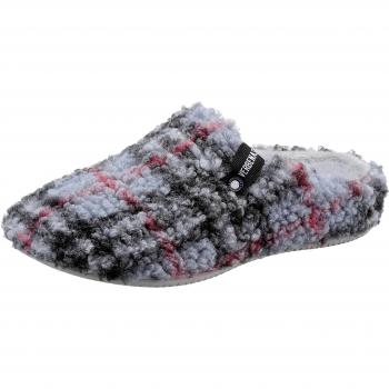 Damen‑Pantoffel VERBENAS York Gales – kariert grau, 38, Textil Hausschuh