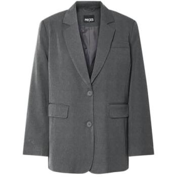 Blazer PCKamil grigio scuro con fit loose