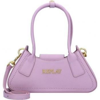 Replay Schultertasche für Damen, Leder, 28.5 cm, Violett