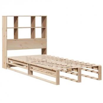 Solid Wood Bookcase Bed 75x190 cm Small Single