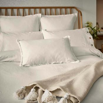 Pure Linen Cotton Duvet Cover White