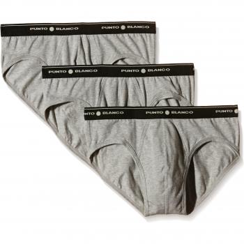 Slip para Hombre Punto Blanco, Gris 654, Small