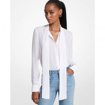 Blusa de mujer con lazo en el cuello
