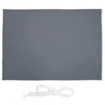 Relaxdays Voile d’ombrage rectangle 3,5 × 4,5 m – gris, imperméable, anti‑UV, tendeurs inclus