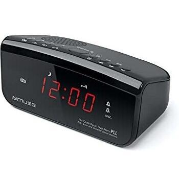Schwarzes Muse-Doppelwecker-Radio M12CR