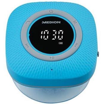BLUE MEDION P66096 Duschradio: Bluetooth, UKW, IPX6, Saugnapf, LED, Akku
