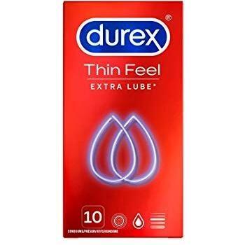 Durex Thin Feel Extra Lubricant, 10 Condoms