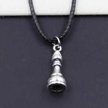 Tibetan Pendant Chess Choker Set (Leather Cord)