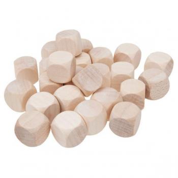 GICO Blankowürfel 20 mm natur 25er Pack