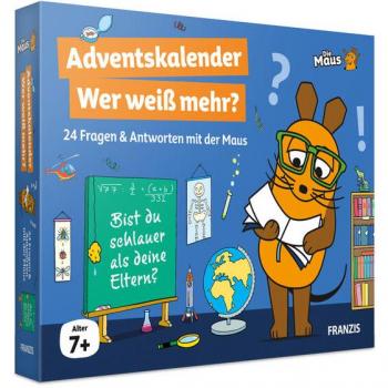 Franzis Verlag Maus – Wer weiß mehr? Gioco di gruppo Calendario Avvento Classe di età da 7 anni