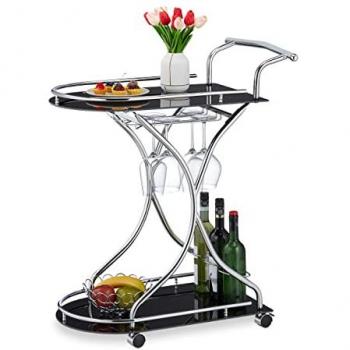 Movilizador de Bar Relaxdays: Carrito de Cocina 2 Balda