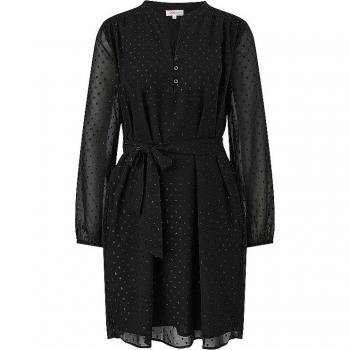 S.Oliver Schwarz Chiffonkleid Größe 42