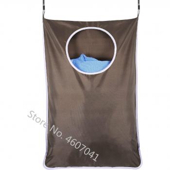 Foldable Bathroom Storage Hamper – Oxford Fabric, Door Mount, 2 Hooks