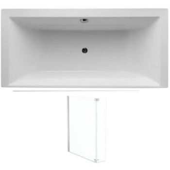 Bañera recta 170 x 70 cm Jacob Delafon Evok + mampara de baño