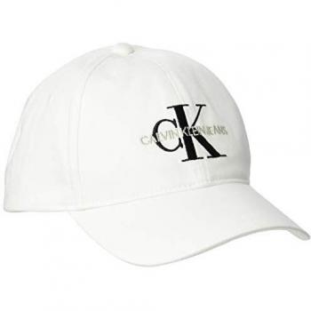 Calvin Klein Jeans Damen Ckj Monogram Baseball Cap, Bright White, One Size