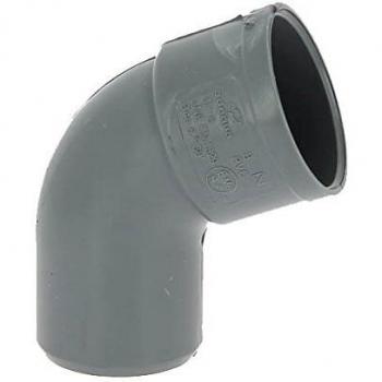 Coude PVC Mâle-Femelle 67°30 Ø40 mm