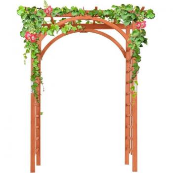 Taille d’arche jardin bois avec treillis 160x60x216 cm – structure pergola classique