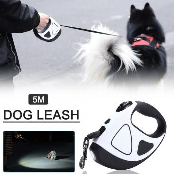 Automatic Large Dog Leash with Traction and LED