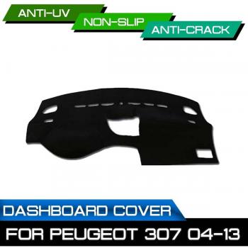 Non-slip Autodashboardbedekking voor Peugeot 307, 2004-2007, UV-afschermend
