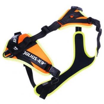 Julius K9 Mantrailing/Outdoor Geschirr Größe L-XL in Neonorange